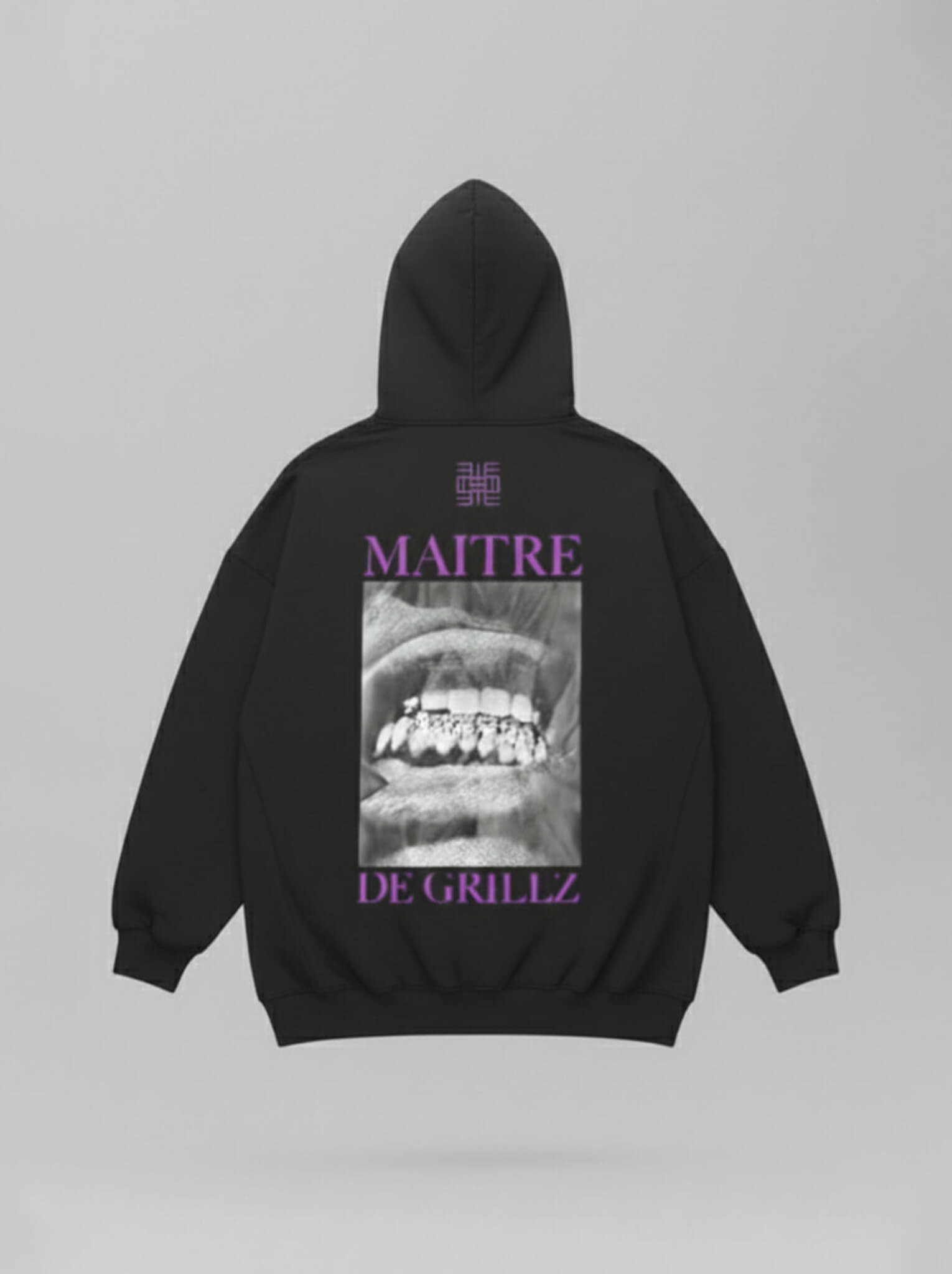 Maitre_Drip_Hoodie_Schwarz-Purple_Back